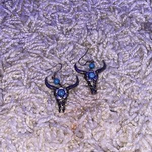 cow head earrings